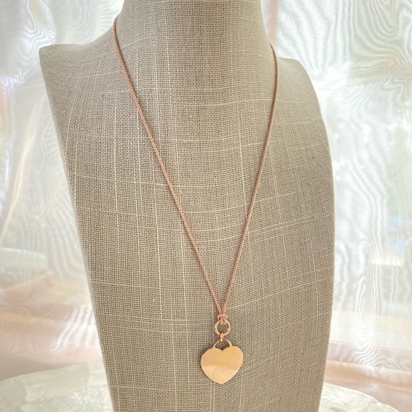 My Beloved Heart Pendant Necklace on Popcorn Chain - Silver Yellow or Rose Gold - Picture 4 of 6